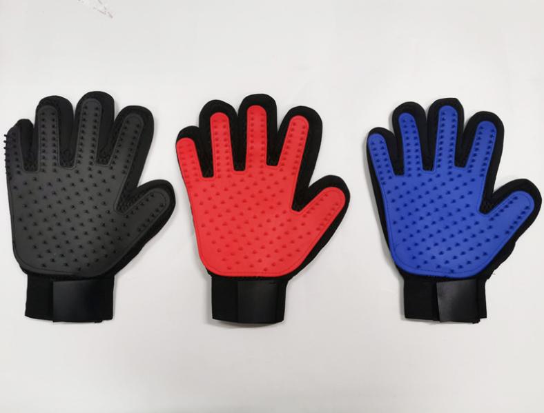 Pet Grooming Glove Soft Pet Hair Remover Gentle Deshedding Brush Glove Deshedding Tool for Cats Dogs Hair Remover Mitt Artifact