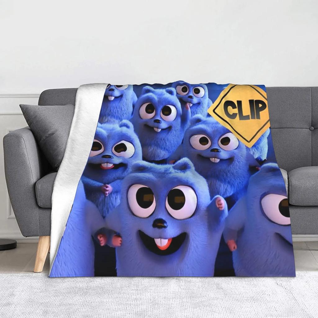 Coperta Plaid Morbida in Flanella Grizzy Tabodi Design Cartone Animato Anime per Letto Ufficio Trapunta Leggera Coperta Accogliente Morbida