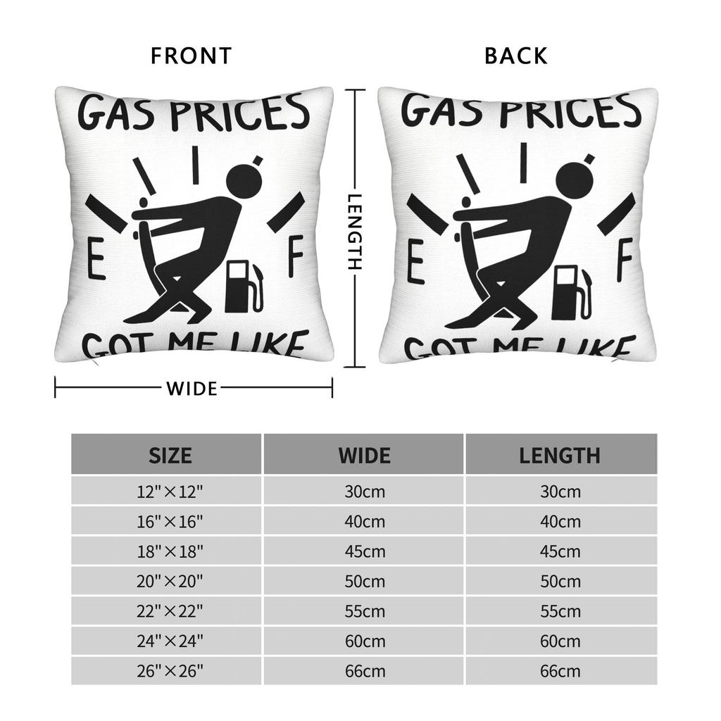 Gas Prices Got Me Like This Pillow Case Comfy Pillow Cover For Couch Sofa Bedroom Novelty Cushion Cover