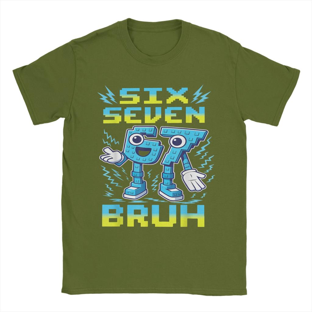 67 Six Seven 67 Italian Brainrot Gaming Meme T Shirt for Unisex 100 Cotton TShirts Tee Shirt Short Sleeve Clothes Graphic