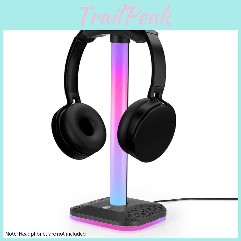 Rgb For Light Headphone Stand Desk Pc Gaming Headset Bottom Antislip Headset Display Support