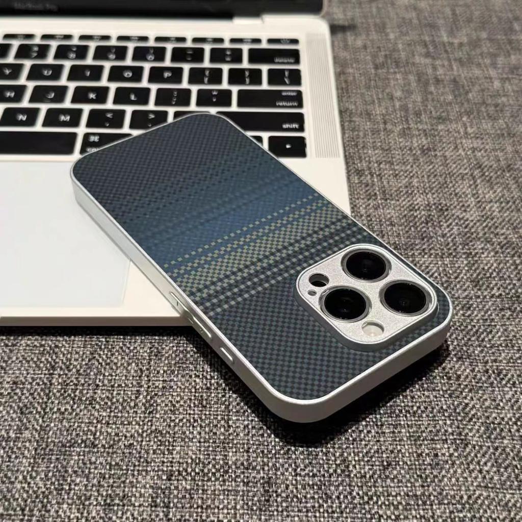 New Imitation Carbon Fiber Case Compatible with Apple 16/iPhone 15 Material 13/14 Phone Case 12 Pro Max