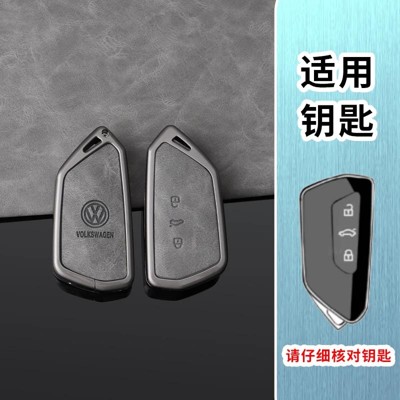 

VW GTI GOLF 2026 Hot For VW VOLKSWAGEN Fashion Zinc Alloy Leather Car Remote Key Case Cover Shell Fob For VW Volkswagen Golf 8 2