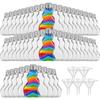 50 Pcs Sand Art Bottles Bulk with Funnels Plastic Wave Shaped Sand Art Containers for DIY Craft Party Supplies