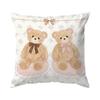 Cute Bear Cushion Pillowcase Printed Polyester 40/45/50Cm Throw Pillowcover Decorative Sofa Cushion Pillowslip Home Decor