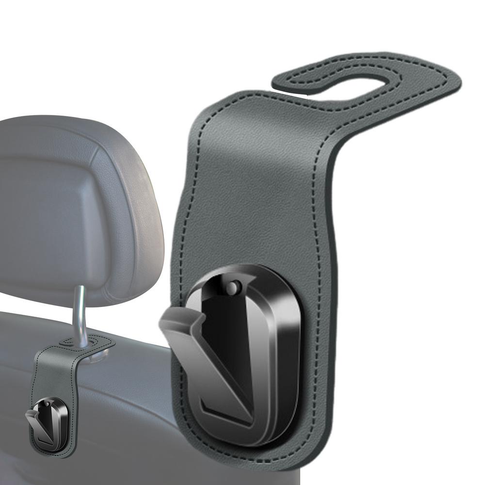 Headrest Hooks For Car PU Leather Car Seat Purse Hook Car Accessories Organizer Car Purse Holder Backseat Hanger For Purses