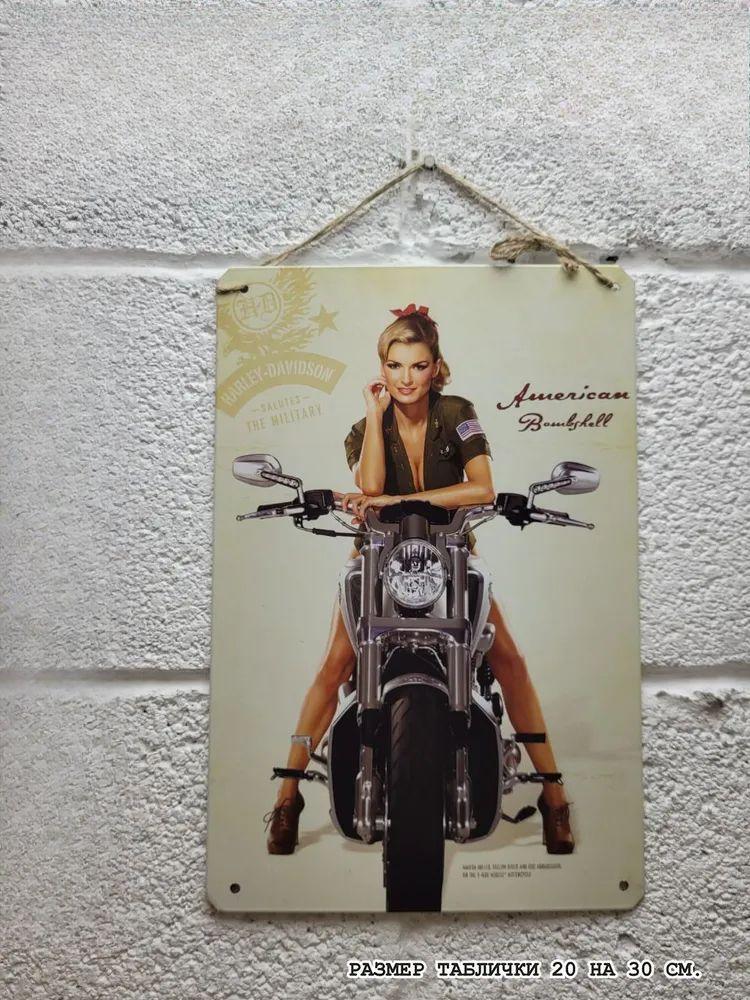 Metal Tin Sign Harley Davidson Motorcycle Poster Retro Wall Art Home Decor
