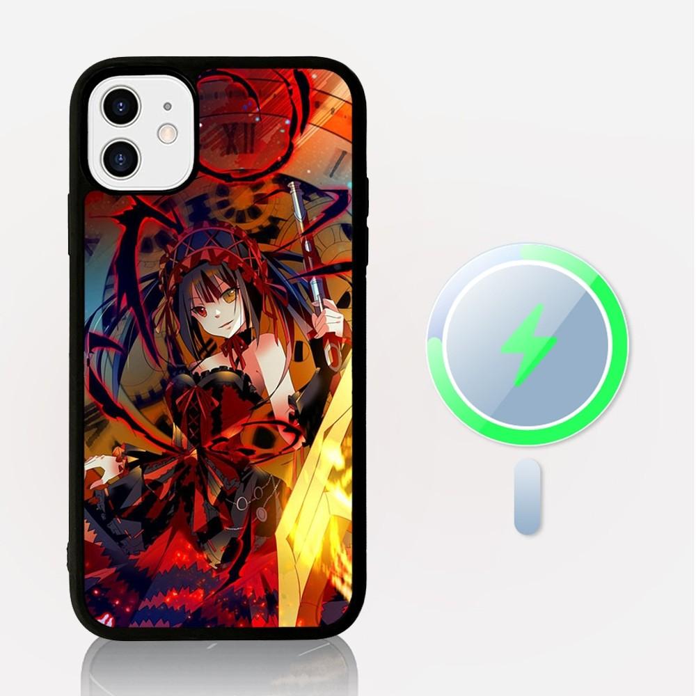 Cartoon K-Kurumi T-Tokisaki Phone Case Magnetic Case For IPhone 16 14 13 12 11 15 Pro Max Plus For Magsafe Wireless Charge Cover