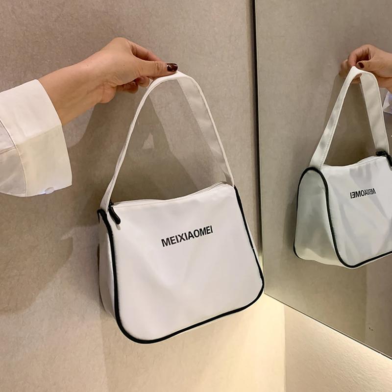 

Нейлоновые маленькие сумки на плечо для женщин, повседневные классические дикие женские сумки, простые мини-тоут-клатчи, женские сумки под мышками