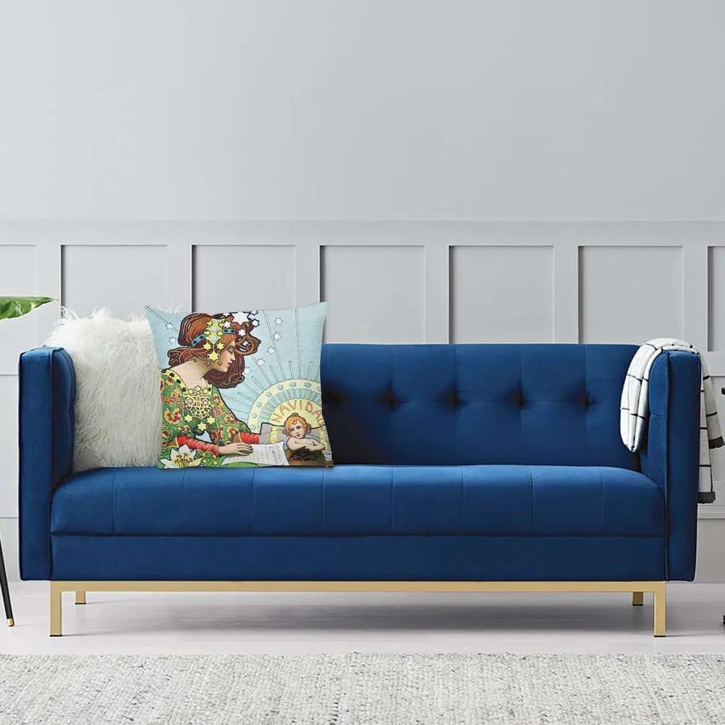 Dezember Kalender Von Gaspar Camps 9 Kissenbezug Bedruckter Polyester Kissenbezug Dekorativ Mucha Kissenbezug Bezug Stuhl ''