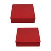 Candy Boxes Reusable Tinplate Box for Storage 2Pcs Red Square Empty Decorative