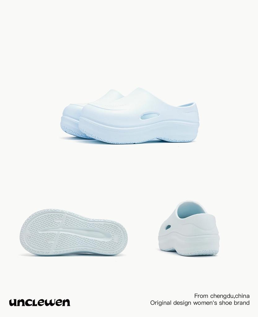 2025 new MULE platform hole shoes cool slippers chef muller shoes women heighten bag head stepping on shit feeling