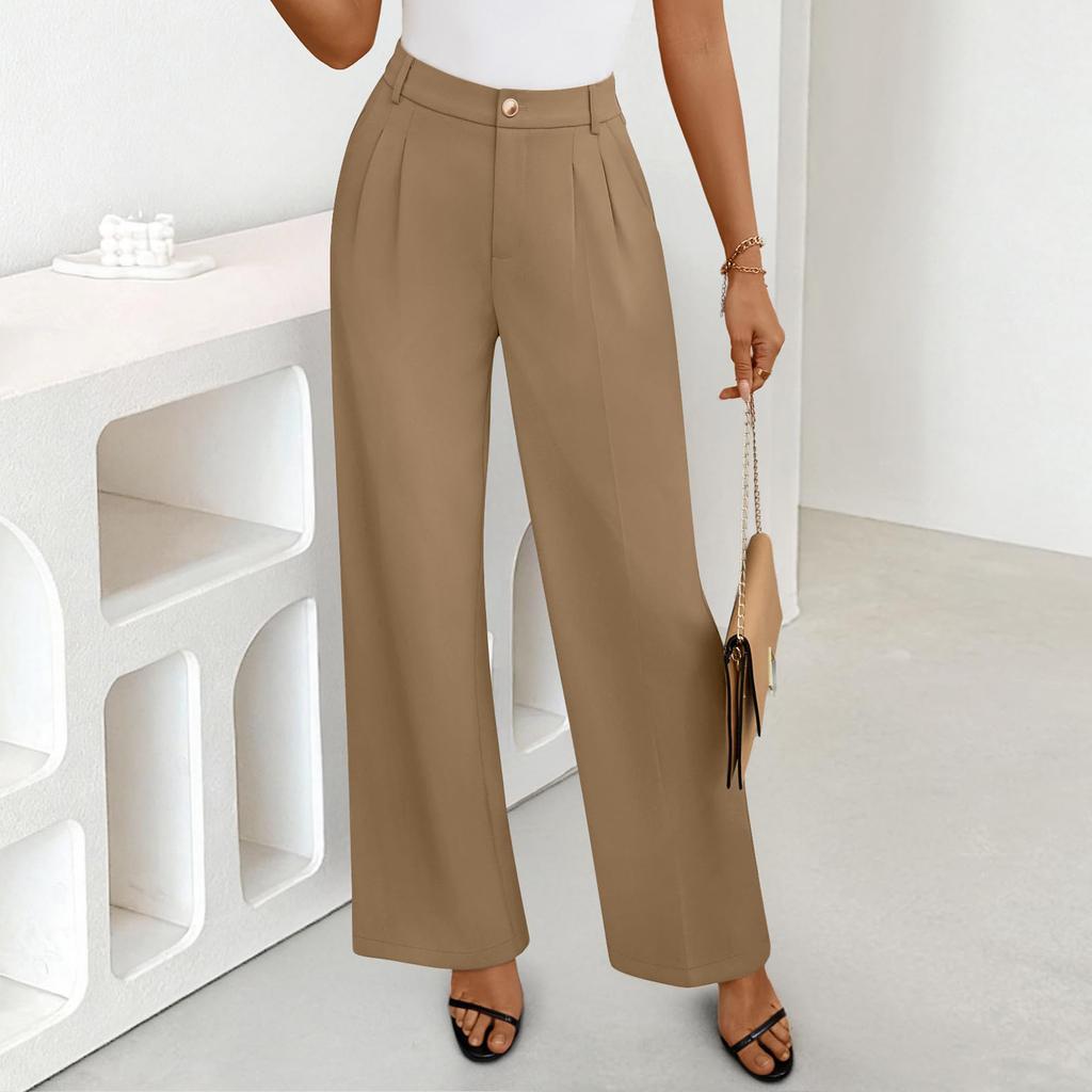 Women's Wide Leg Dress Pants High Waist Casual Business Officed Casual Trousers