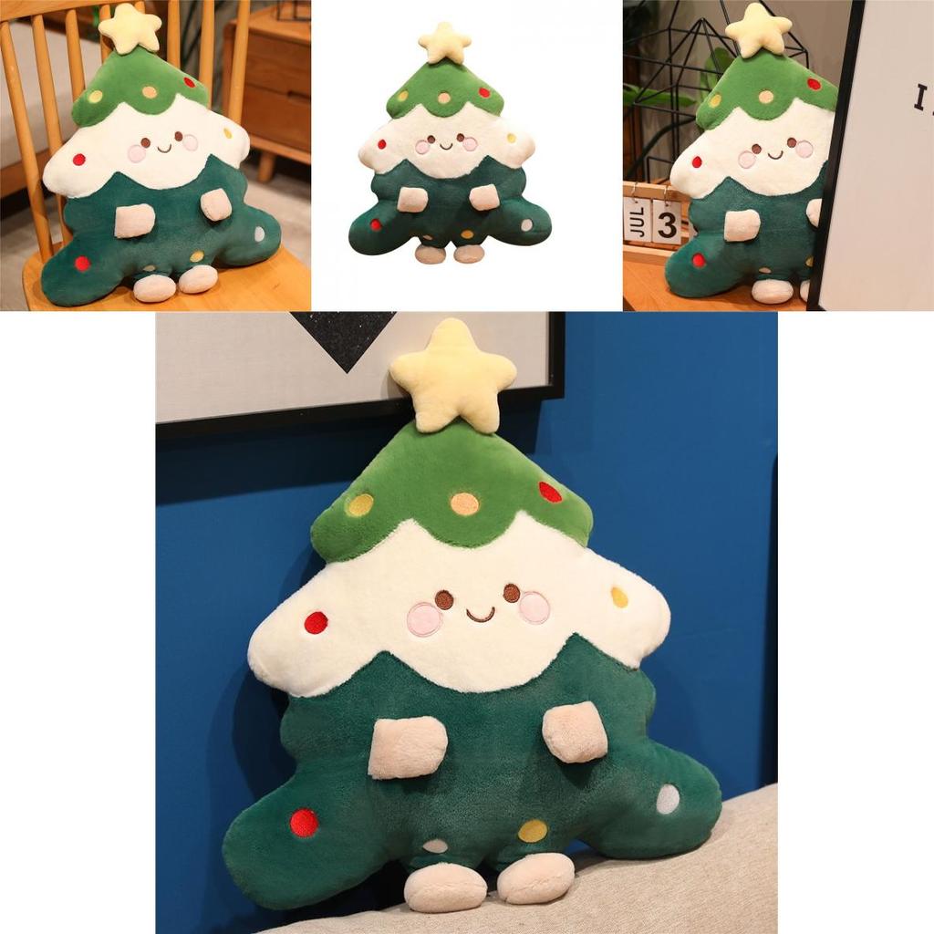 Christmas Tree Man Plush Pillow With Pp Cotton Filling For Holiday Home Decor