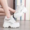 Height-enhancing Shoes for Women, Old Shoes, Breathable Summer Mesh Shoes, Casual Platform Shoes, White Shoes
