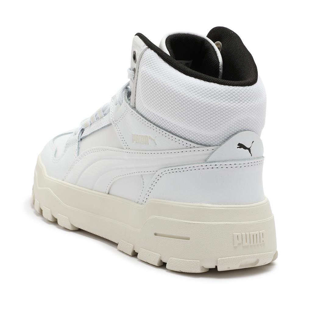 Puma Rebound Απότομα Ευέλικτα Μποτάκια Μέσης Κοπής Unisex Αθλητικά Παπούτσια Λευκά 397468-01