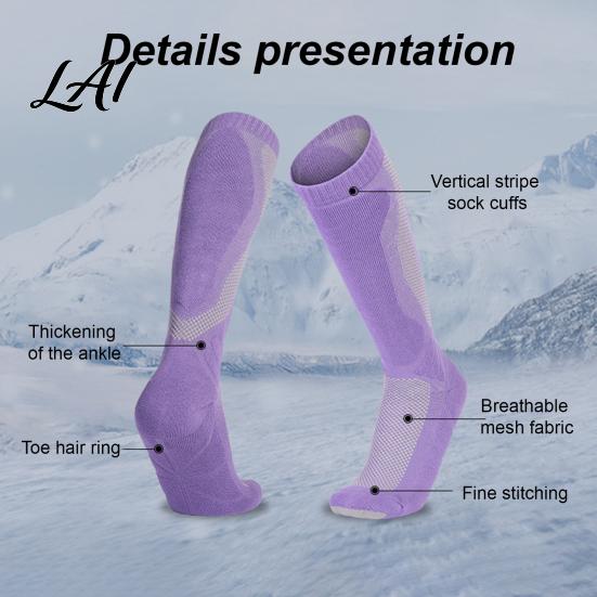 Warm Thick Socks for Winter Sports Cotton Ski Men Women Thermal Snowboard with Support Hiking Cold Weather Non-Slip Skiing Snowboarding and Outdoor