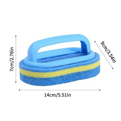 Escova de limpeza de esponja com cabo, escova de limpeza de azulejos para banheira, cozinha, banheiro, esponja de limpeza, produtos de limpeza doméstica