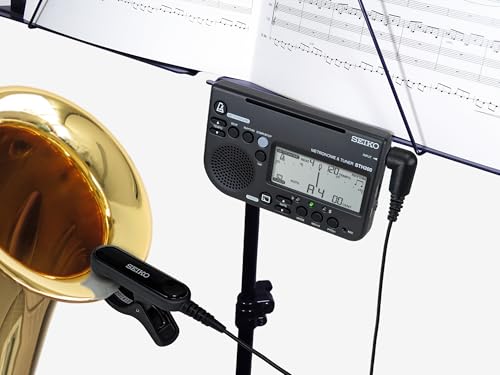 SEIKO Metronome & Tuner Black Pickup Microphone 2-Piece Set Special Pack STH200BKSP