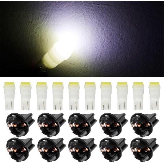 cciyu 168 led bulb, T10 White LED Bulb Instrument Panel Cluster Dash Light w/Socket,194 led bulb for Dashboard Gauge Light Speedometer Odometer