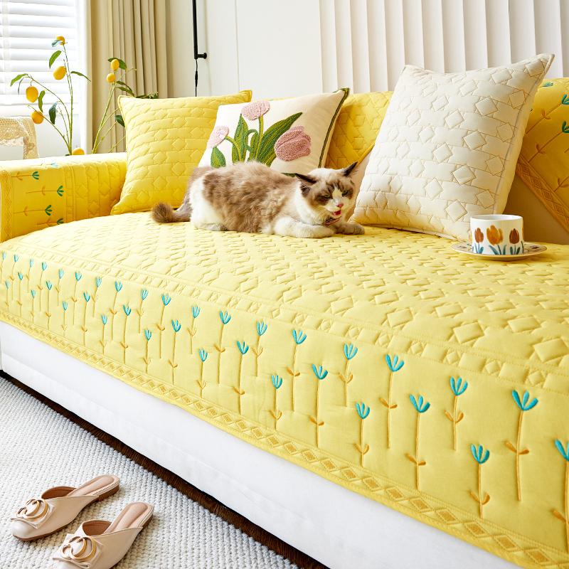 

Кремовый Ветреный Тканевый Диванный Подушка, Всесезонная Нескользящая Подушка для Сиденья Новый Чехол для Кожаного Дивана Чехол, Тканевое Полотенце для Спинки 70*70cm