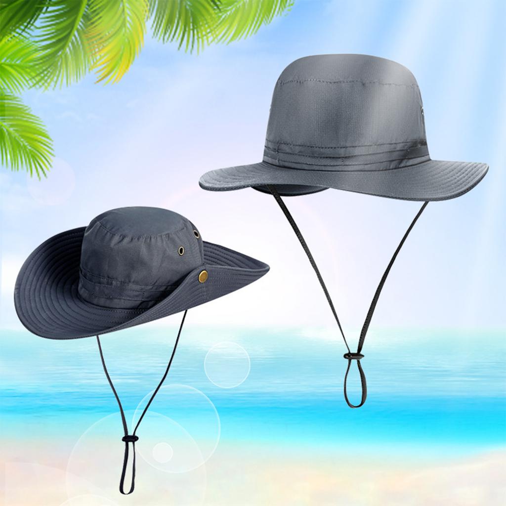 Fishing Hat Men Women Outdoor Summer Sun Protection Bucket Hat Foldable Large