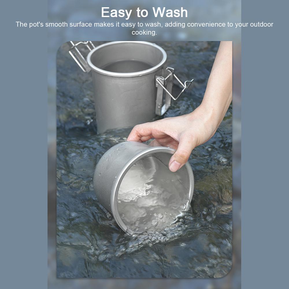 Camping Hiking Rice Cooker Outdoor Portable Picnic Cookware Stainless Steel Pot Multifunctional