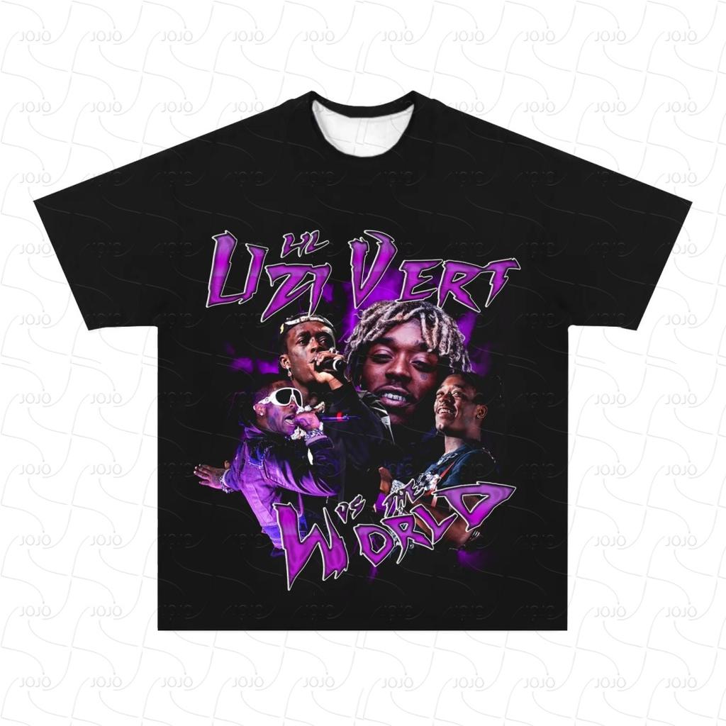 Rapper Lil Uzi Vert Retro Graphic T-Shirt Men's Hip Hop Clothing Y2k Unisex Fashion Oversize Ghetto Gangster Top Gift for Fan