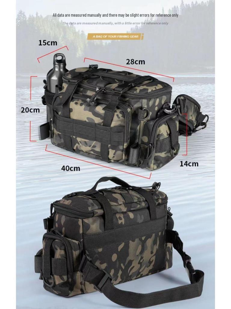 Wielofunkcyjna torba wędkarska: Przechowywanie przynęt, Plecak biodrowy i na ramię, Organizer na sprzęt i wędki