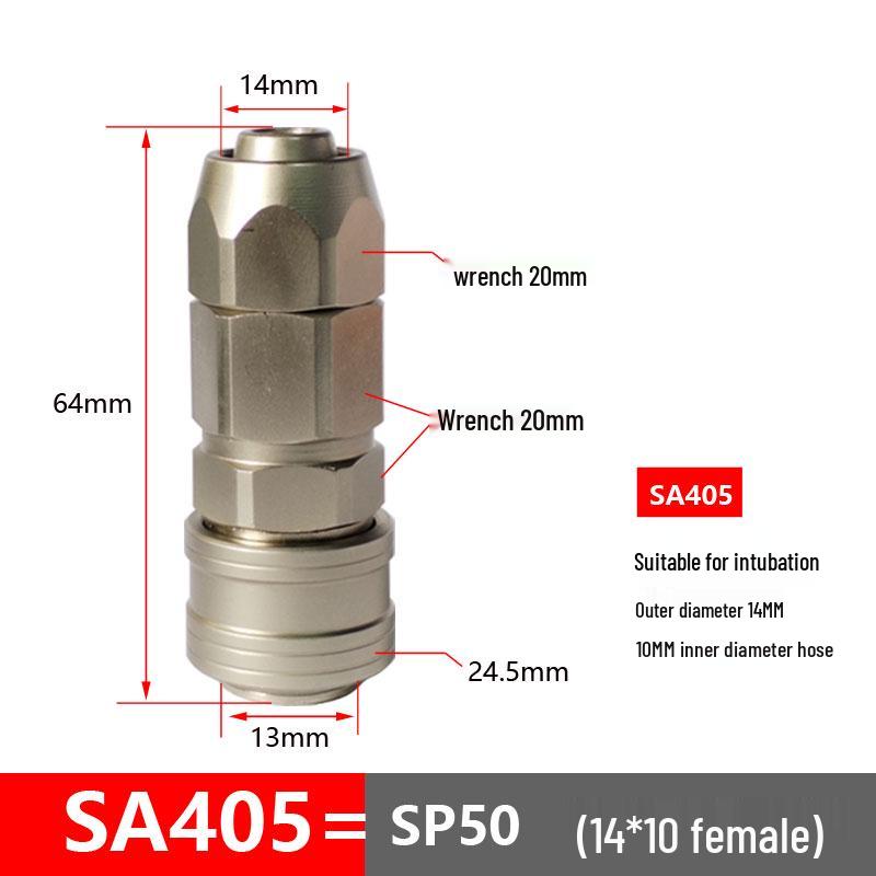 C-Type Pneumatic Quick Connector for Air Compressors and Oxygen Hoses