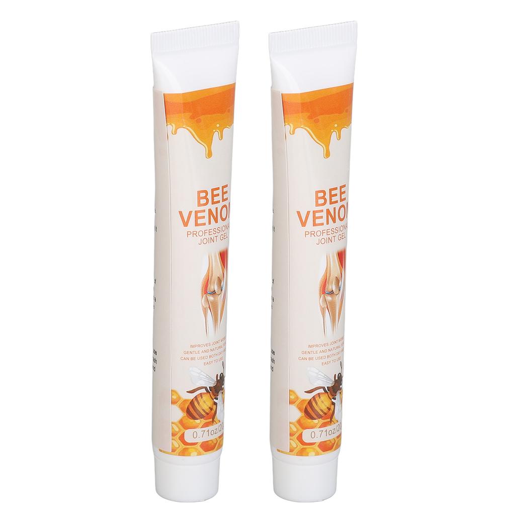2pcs Bee Venom Joint Relief Cream 0.7 Oz Reduce Soreness Bee Venom Joint Massaging Gel for Lumbar Spine Fingers Legs