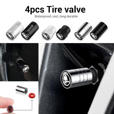 2025 New Car Wheel Tire Valve Cap Tyre Rim Stem Cover Moto Truck For Skoda Octavia Fabia Rapid Yeti Superb A5 A7 VRS VII Auto Ac