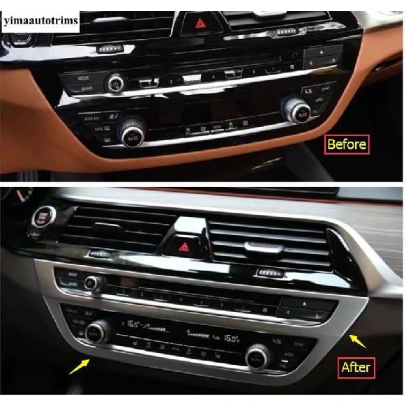Read Lamp Head Light Dashboard Air AC Gear Panel Water Cup Cover Kit Trim Accessories For BMW 5 Series G30 525i 530i 2017 -
