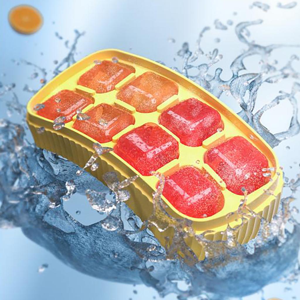 Silicone   Tray Easy Release Flexible 8   Trays  Ice Trays with Removable Lid for   Cocktail Whisky