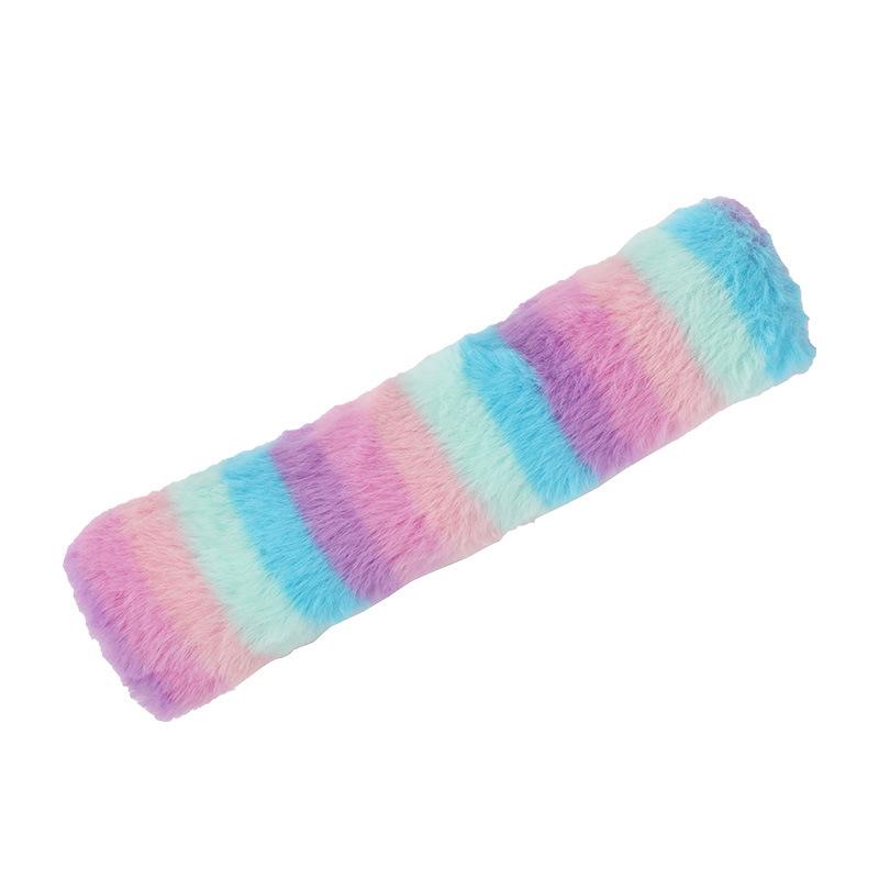 Pet Supplies: Rainbow Plush Long Strip Throw Pillow Cat Self-entertainment Toy Catnip Vocal Interactive Boring Toy