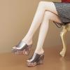 Platform Sandals for Women - Outdoor Wear Thick Sole, Plus Size 2025 Summer New Arrival Wedge Heel Strappy Sandals