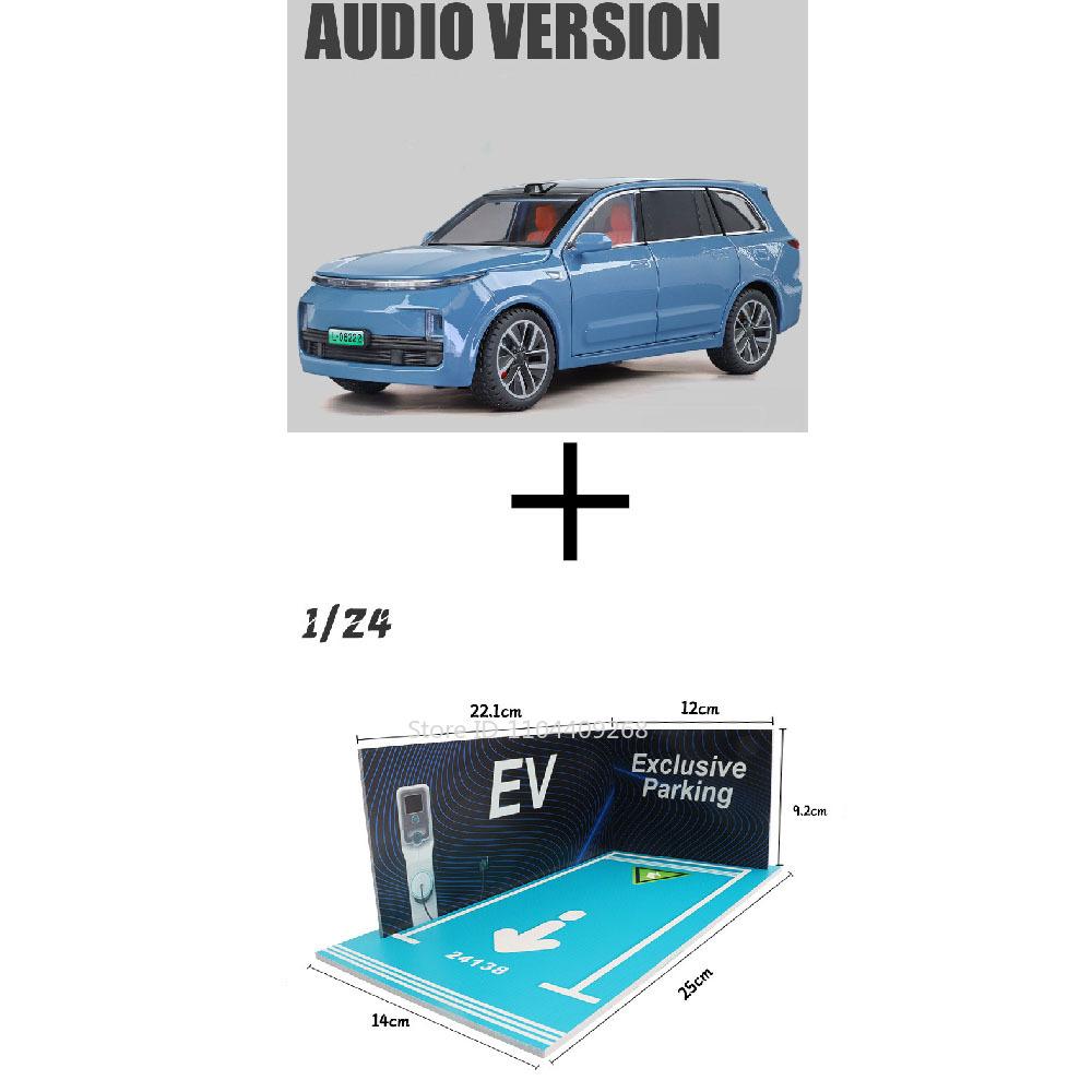 1:24 Li Auto L9 Intelligent Voice Version Car Model Toy Sound Light Shock Absorption Alloy Diecast Vehicle Toys Holiday Presents