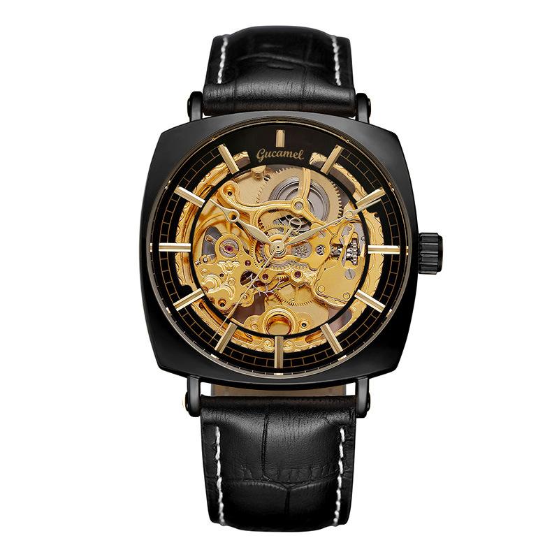 Top Brand New European and American Style Fashion Men's Watch Automatic Mechanical Men's Watch Casual Full Hollow Fashion Watch