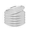 6Pcs Stainless Steels Round Plate Rust-Proof Shallow Tray Plate 14-30cm Camping Silver Camping Plate BBQ Picnic Dishes Cookware