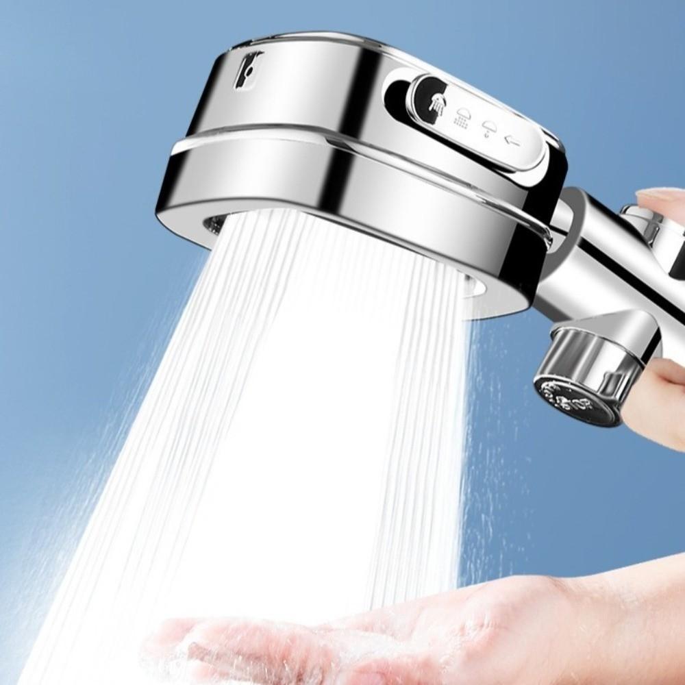One-Key Stop Water Saving Shower Head 3 Modes Adjustable Shower Head  Bathroom