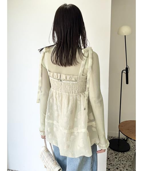 Lily Brown Sheer Rib Knit Top LWNT251151 GRN Women's