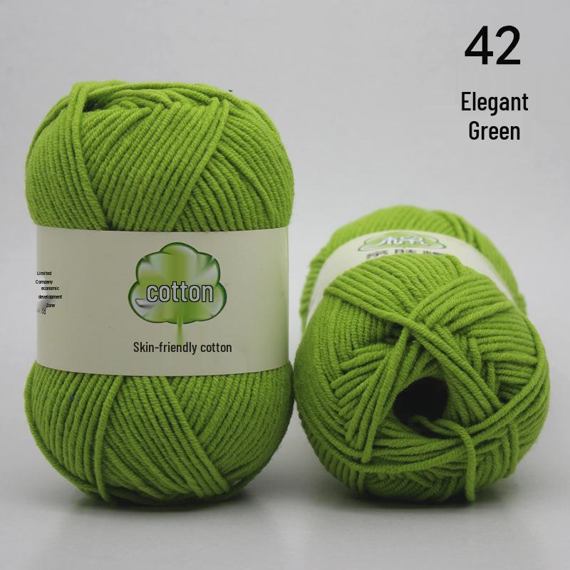 Combed 5-Ply Milk Cotton Yarn for DIY Knitting & Crochet - Medium-Thick Scarf & Blanket Material Pack