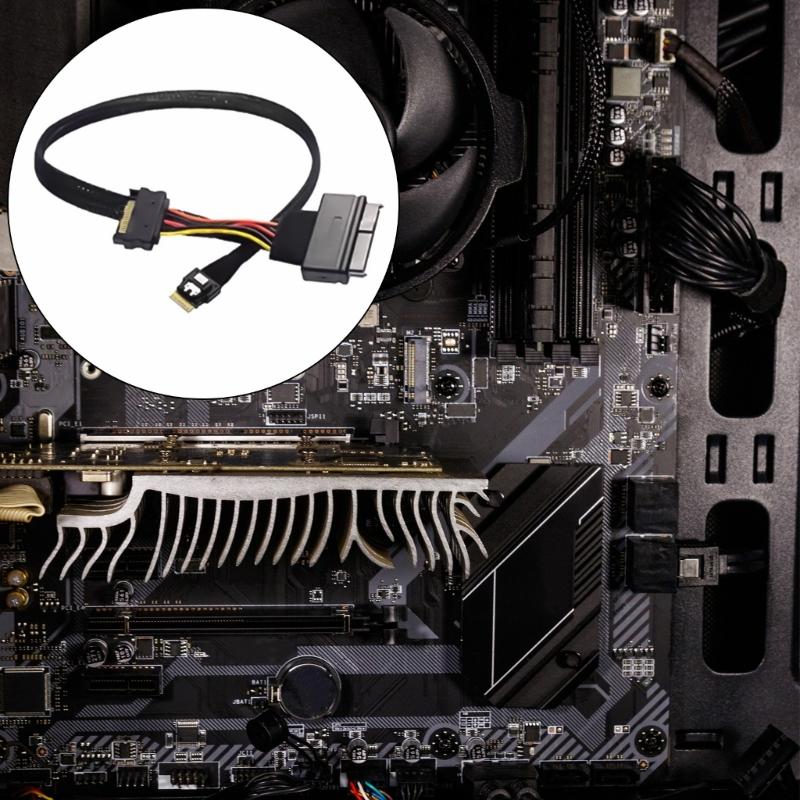 SFF-8654 4i Male To SFF8639 Data Cable Supports PCIe NVMe Protocol with U2U3 SSDs Interfaces