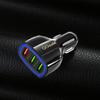 QGEEM QC 3.0 3 USB Car Charger Quick Charge 3.0 3-Ports Fast Charger for Car Phone Charging Adapter for iPhone Xiaomi Mi 9 Redm