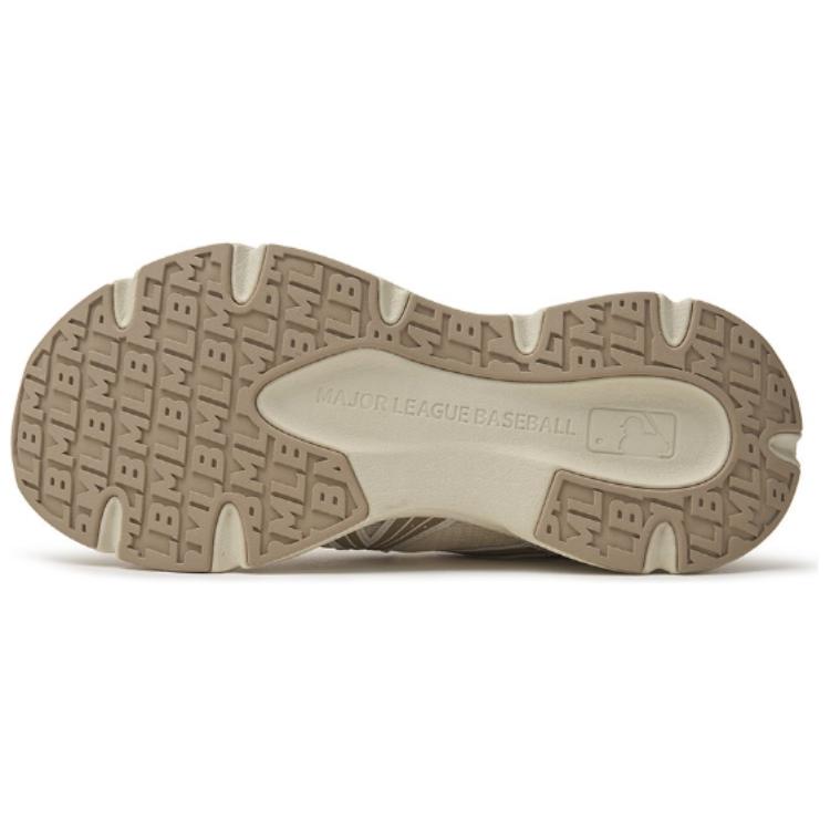 New MLB New York Yankees Anti Slip Wear Resistant Low Top Running Shoes Unisex Beige 3ARNAC24N-50BGS