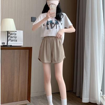 Ice Silk Sports Shorts for Women In Summer Thin Korean Version High Waist Loose Versatile Suitable for Wearing Outside A-line Wide Leg Hot Pants