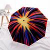 1PC Explosion Artwork Automatic Folding Umbrella Portable Collapsible 8-Rib Umbrella for All Seasons, Casual Outdoor Accessory