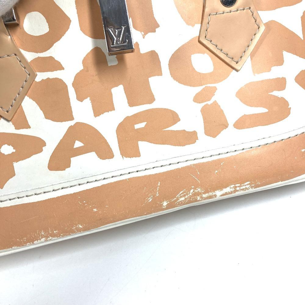 Louis Vuitton M92178  MonogramGraffiti Alma PM Hand Bag Leather Beige/White