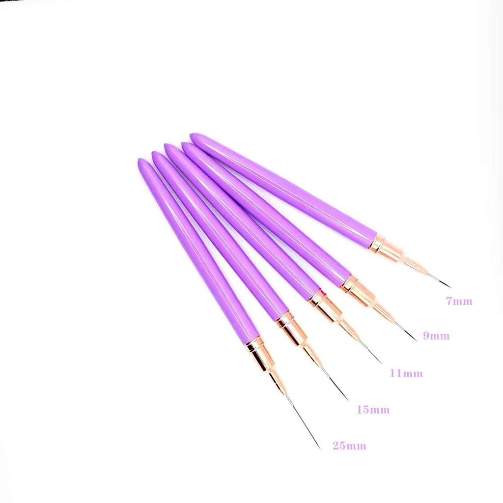 Nail-Art-Pinsel-Set: Feinliniige Zeichen- & Malwerkzeuge mit Kupferhülse