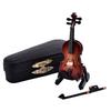 Miniature Musical Instrument Violin Model Wood Mini Decor Figures Birthday Gift for Dollhouse and Room Decoration